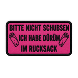 Bitte nicht schubsen Textil Patch