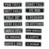 Fake Namensschilder Textil Patch