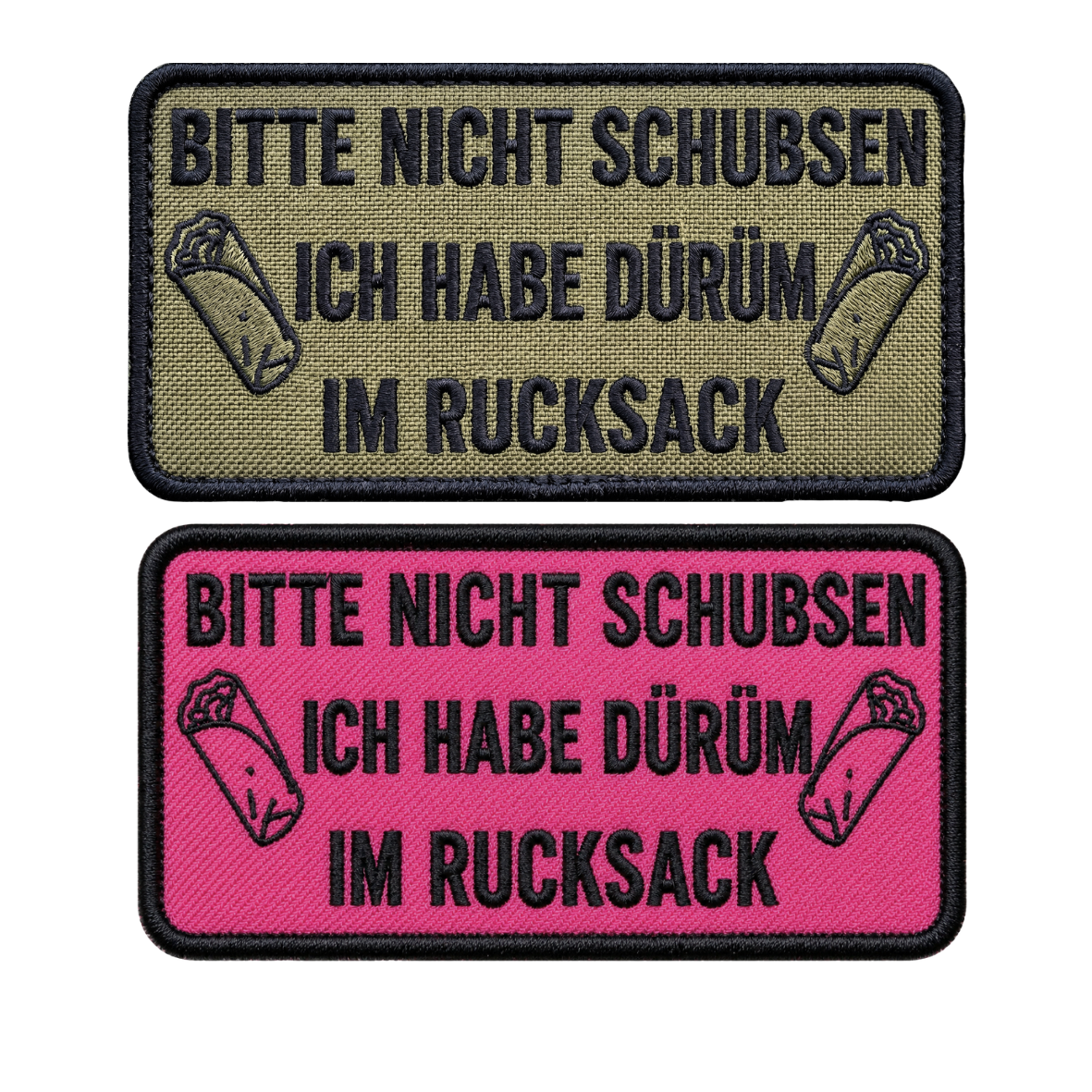 Bitte nicht schubsen Textil Patch