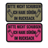 Bitte nicht schubsen Textil Patch