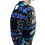 Police Navidad Xmas Sweater mit Patchklettfläche