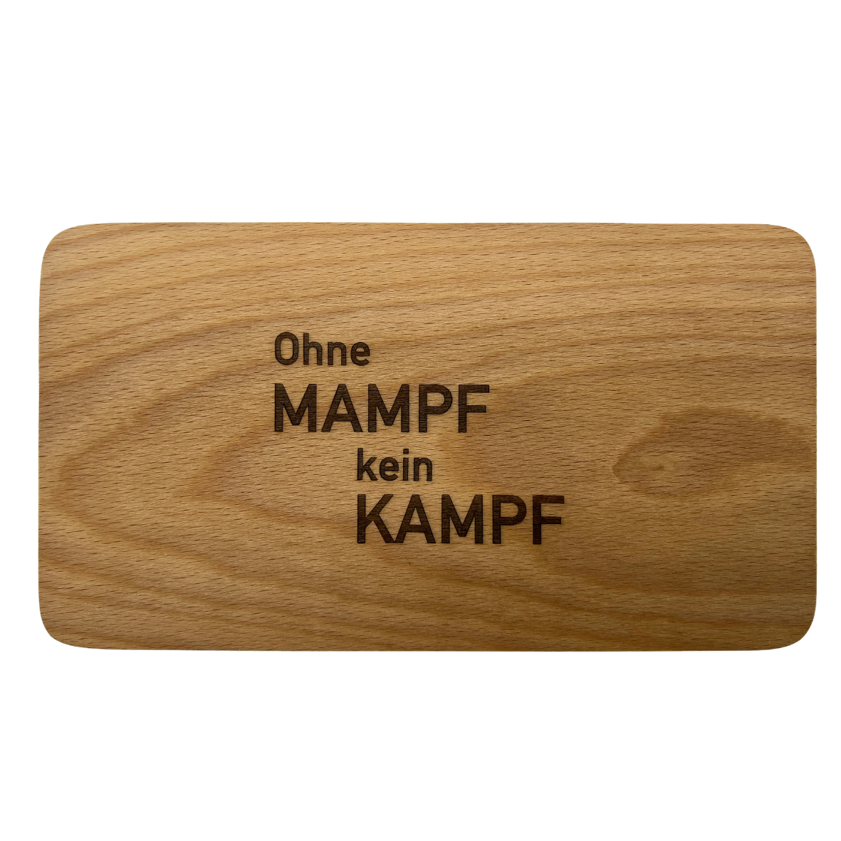 Frühstücksbrett aus Buchenholz mit Gravur