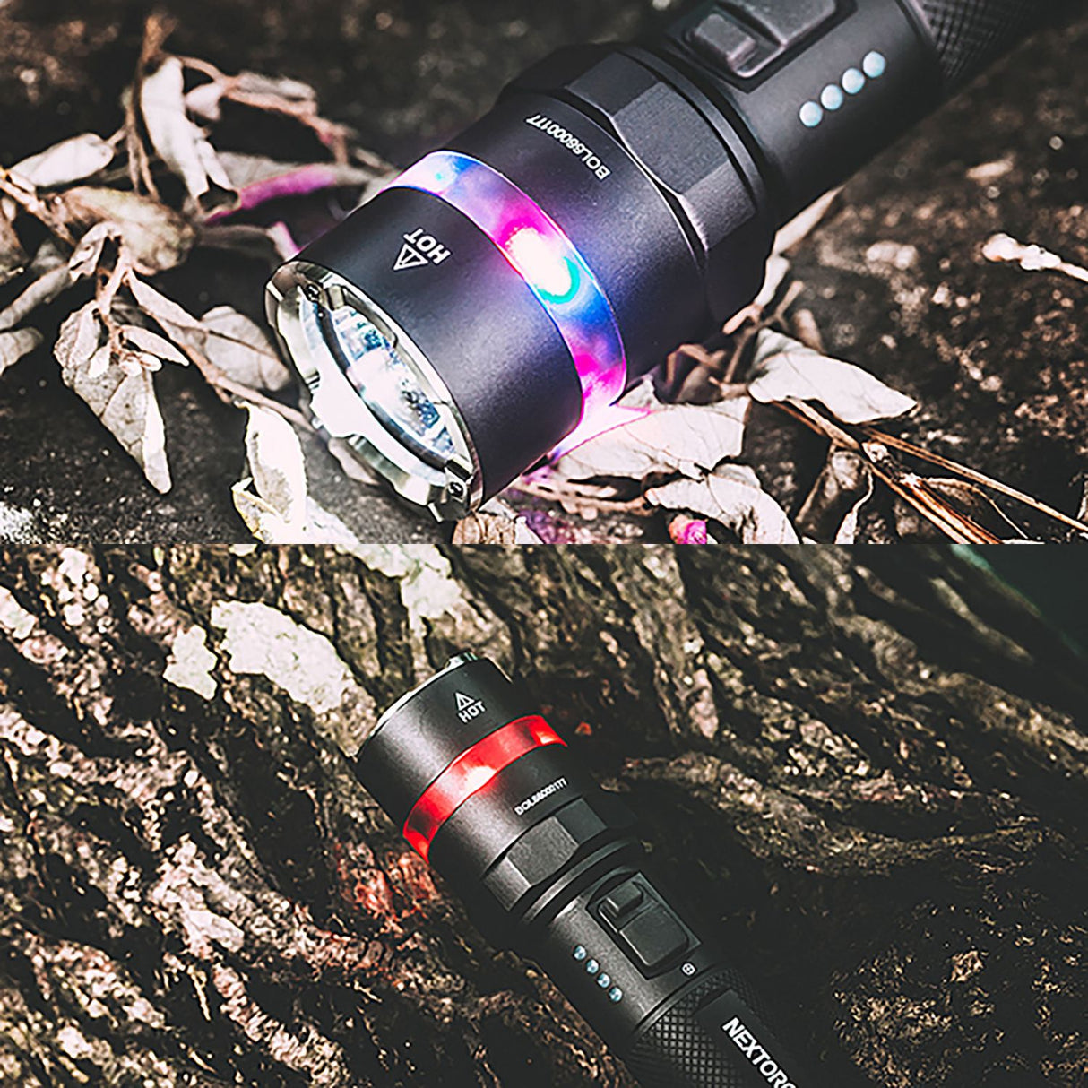 Nextorch P83 LED-Taschenlampe 1300 Lumen mit 360° Warnlicht
