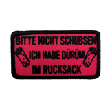Bitte nicht schubsen Textil Patch