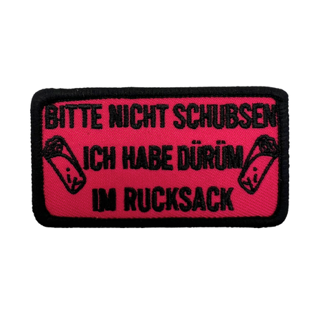 Bitte nicht schubsen Textil Patch