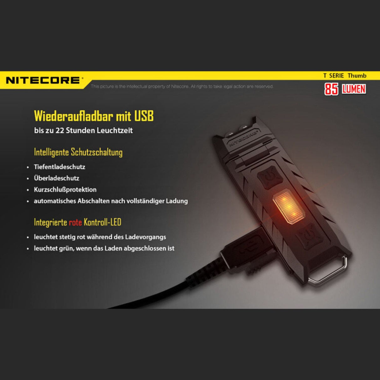 Nitecore Thumb Cliplampe