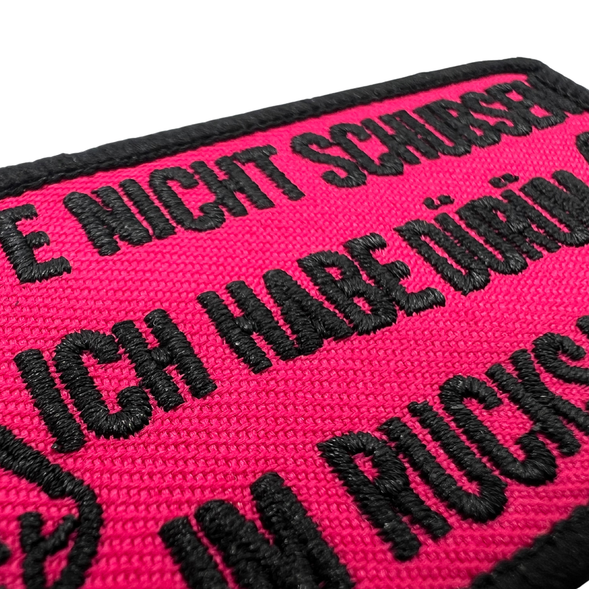 Bitte nicht schubsen Textil Patch