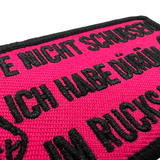 Bitte nicht schubsen Textil Patch