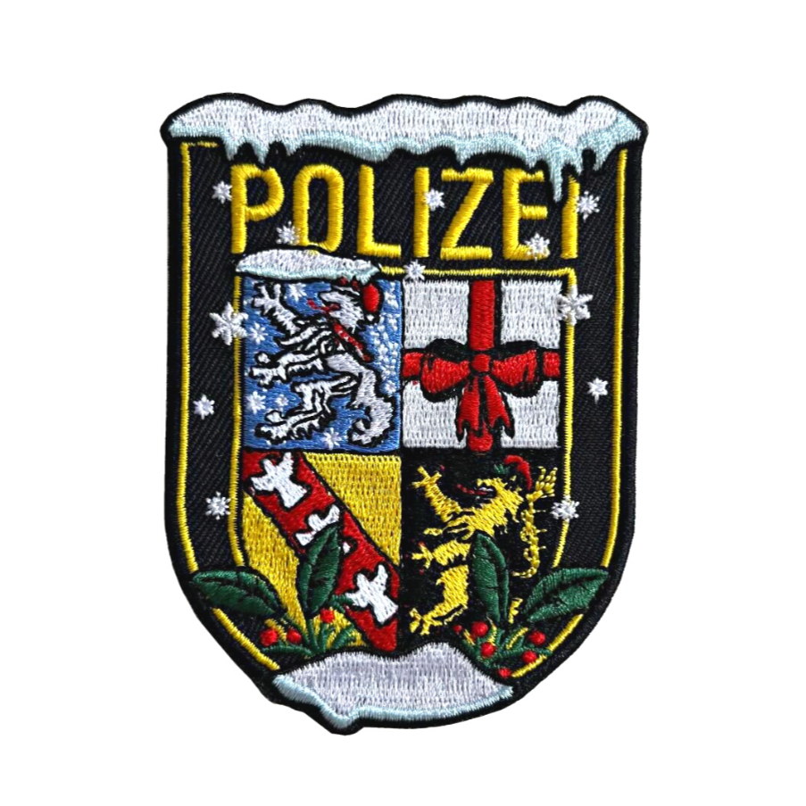 Police Xmas textile country patches