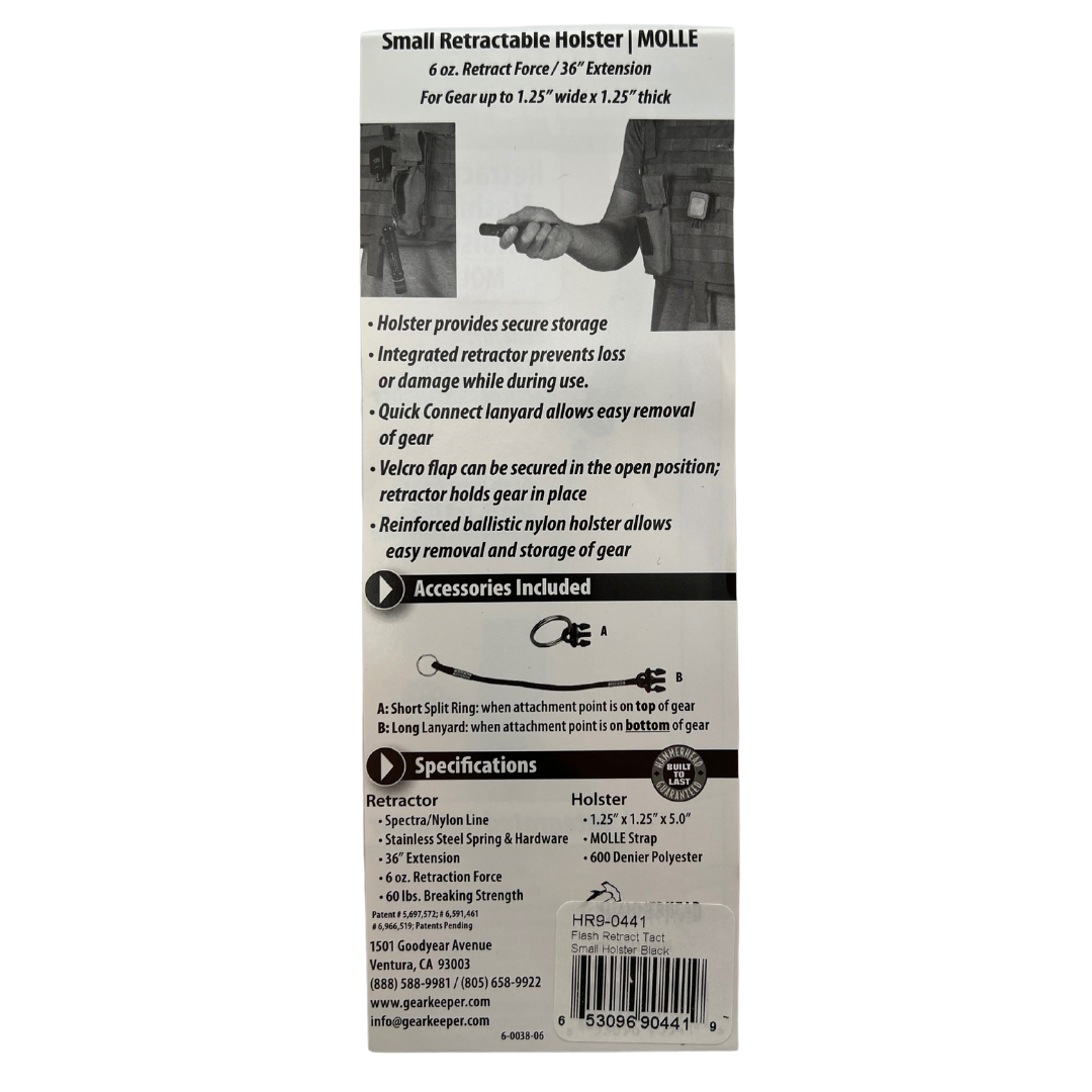 GearKeeper HR9-00441 Taschenlampenholster mit Retraktor