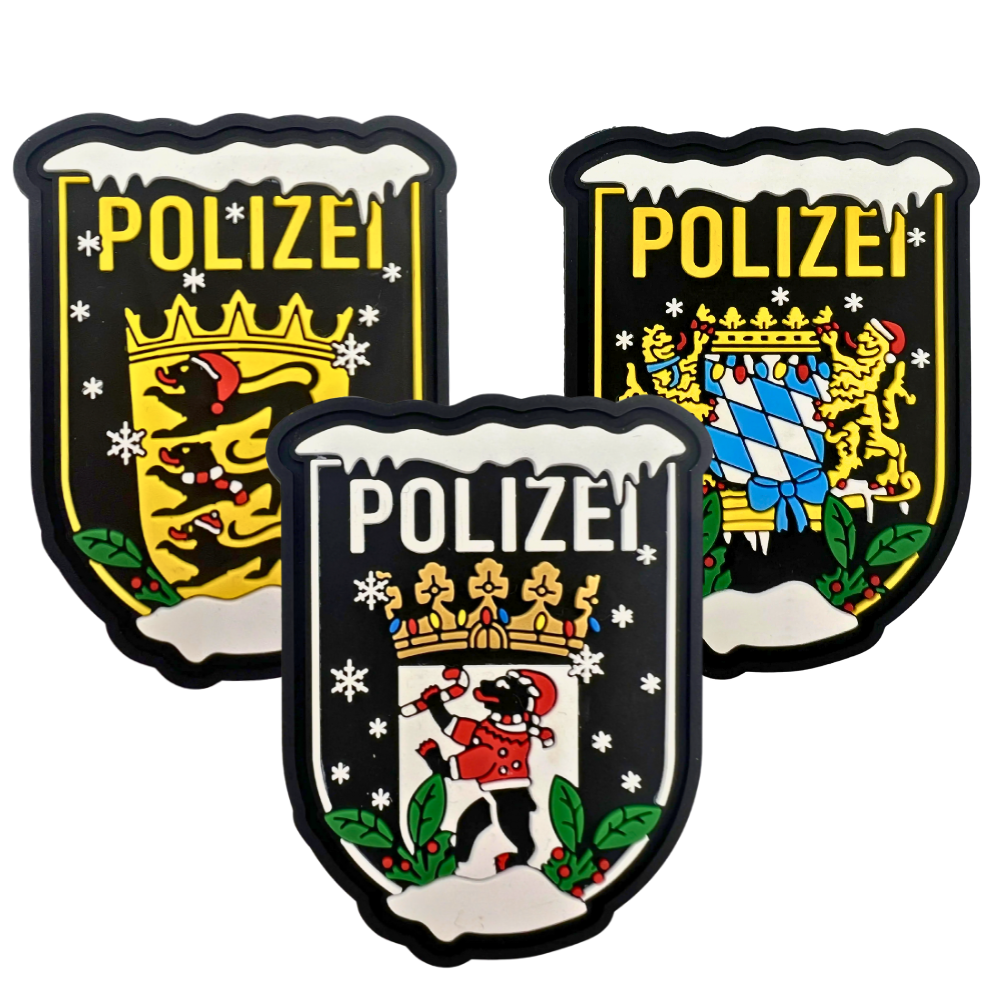 Small Polizei Xmas Rubber Länderpatches