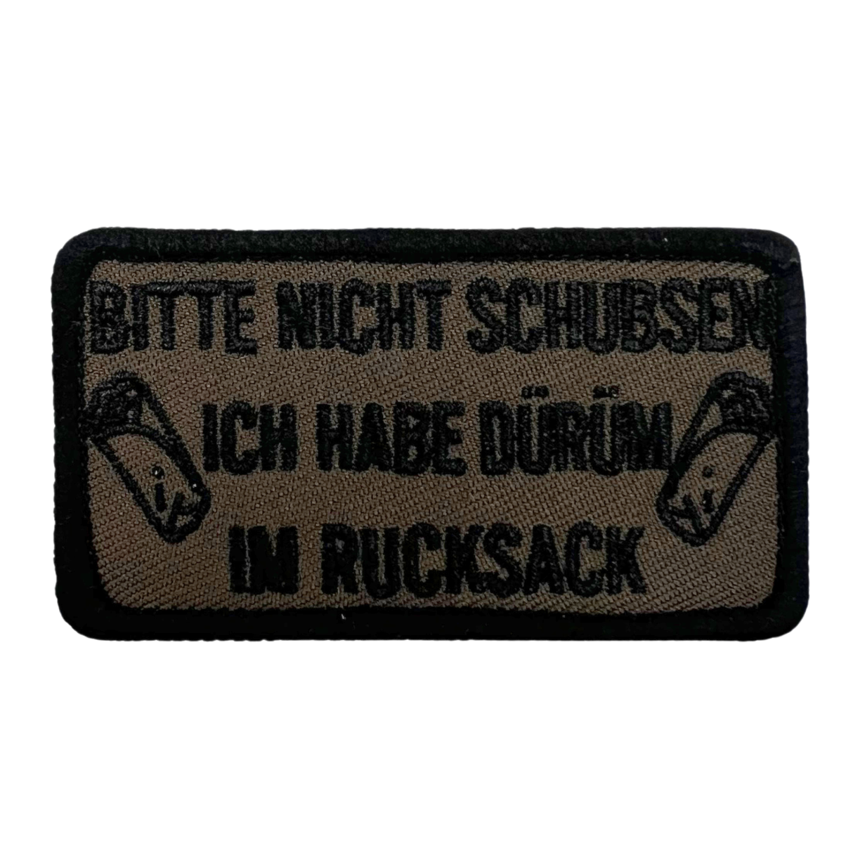 Bitte nicht schubsen Textil Patch
