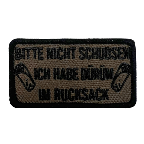 Bitte nicht schubsen Textil Patch