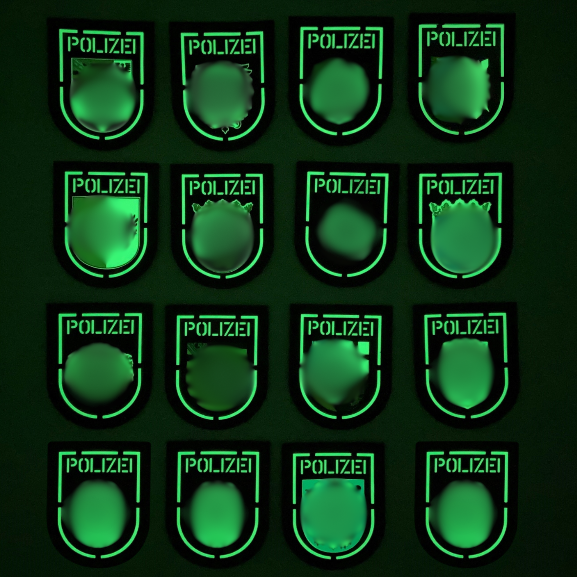 Bundesländer "Glow in the Dark" Lasercut Patches