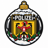 Polizei Weihnachtskugel Bundesländer + Bundespolizei Textil Patches