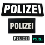 Polizei fluoreszierender Rubberpatch - Mini / Mittel / Groß