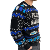 Police Navidad Xmas Sweater mit Patchklettfläche