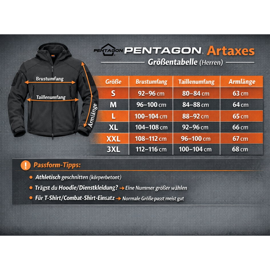 Pentagon Artaxes Softshell Jacke Schwarz