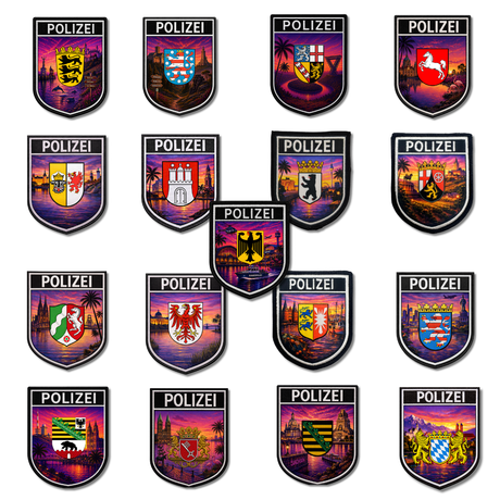 Polizei Bundesländer Summer Edition Textil Patches