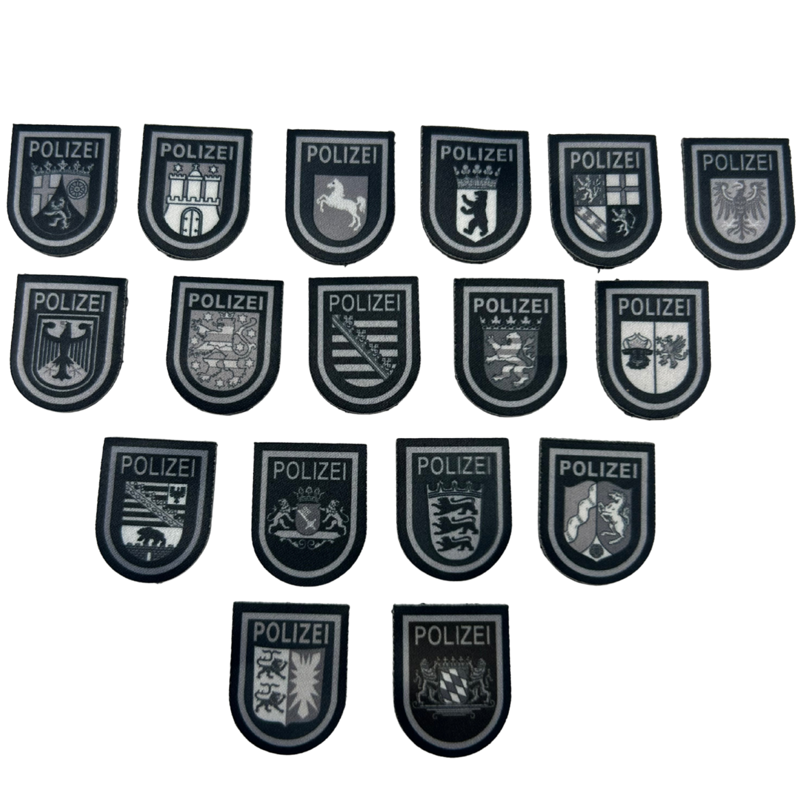 Mini Black Ops Polizei Bundesländer Textil Patches