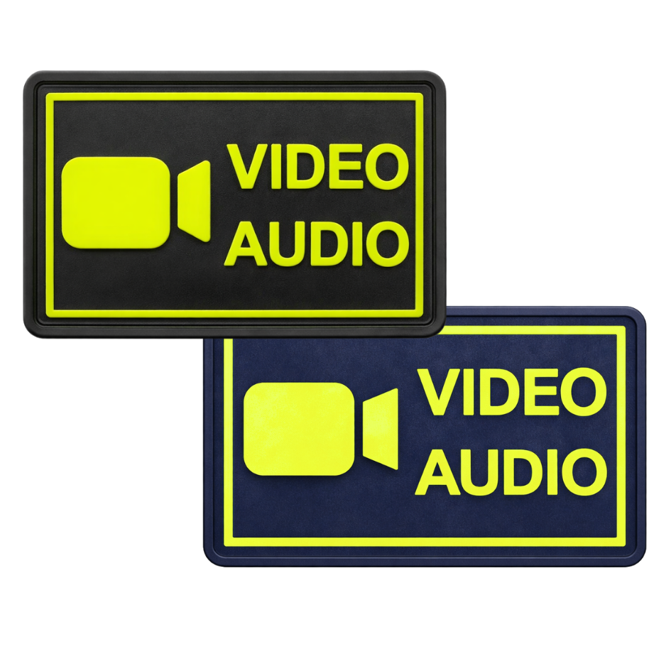 Bodycam Video/Audio Glow in the Dark  Rubber Patch