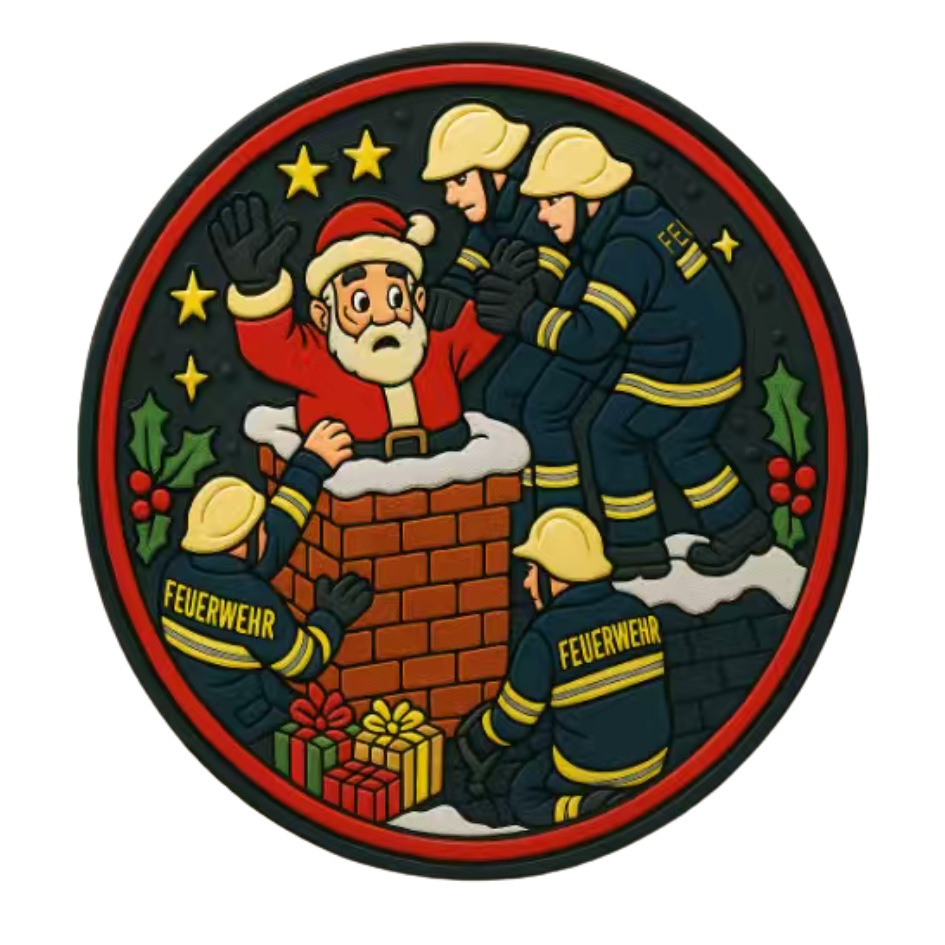 Feuerwehr Weihnachtsretter Rubber Patch