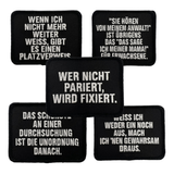 Dienstalltag Sprüche Textil Patches