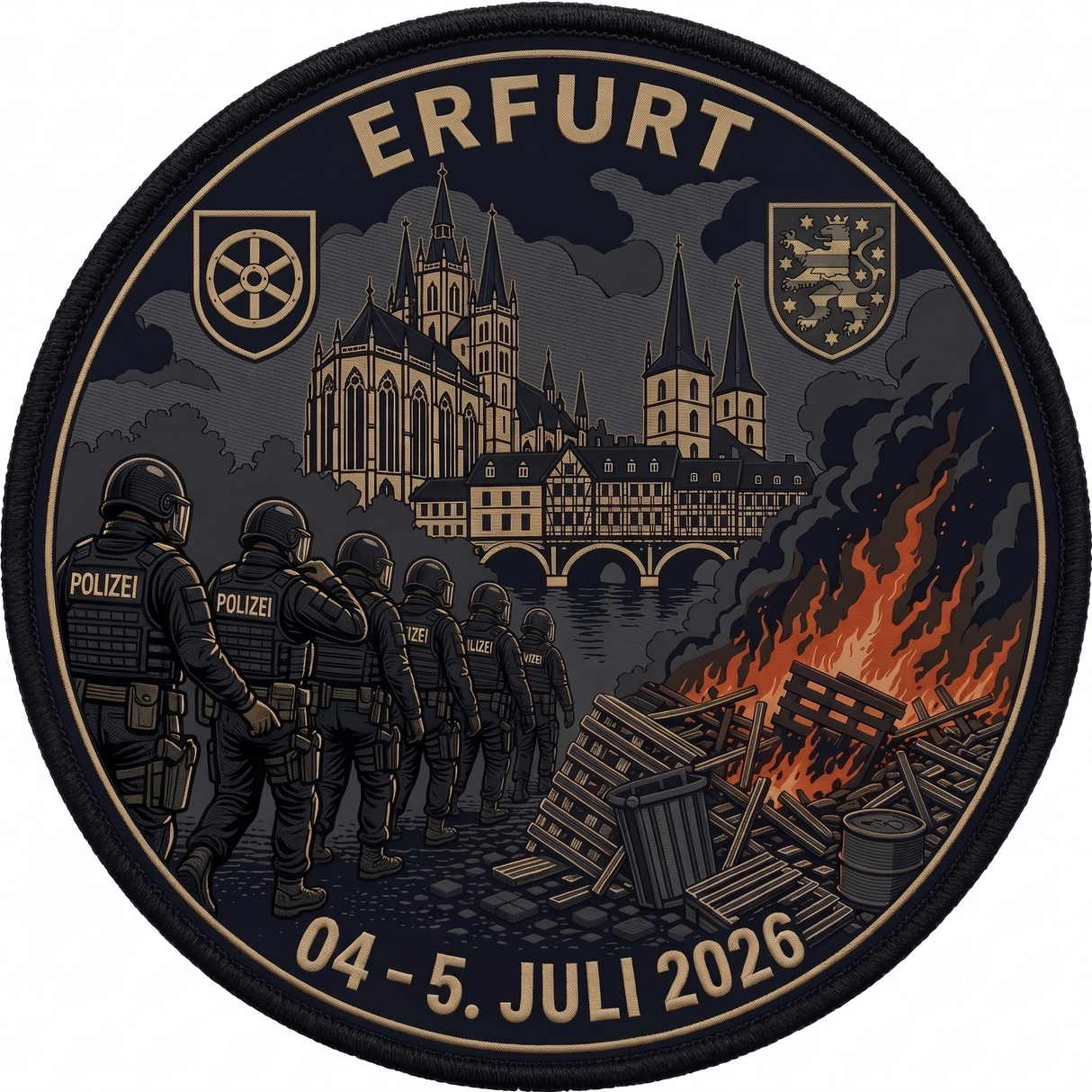 Einsatz Erfurt 2026 Gewebter Textil Patch
