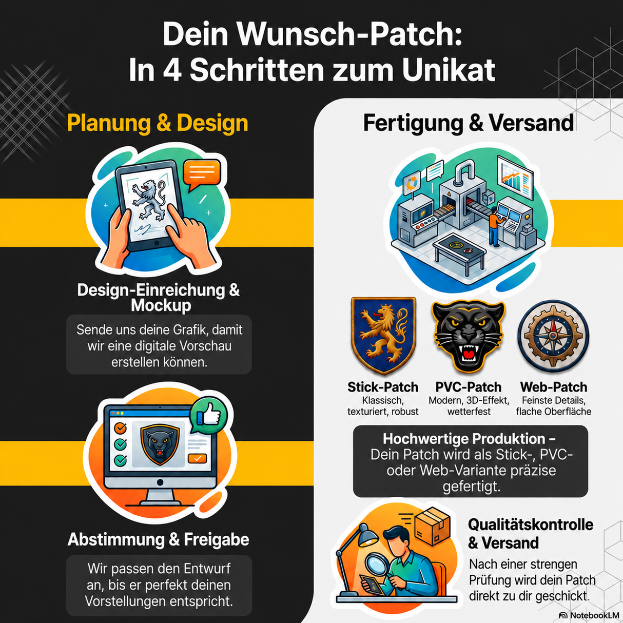Individuell gefertigte Patches ( Ab 20 Stück )