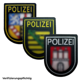 Mini Polizei Bundesländer Textil Patches