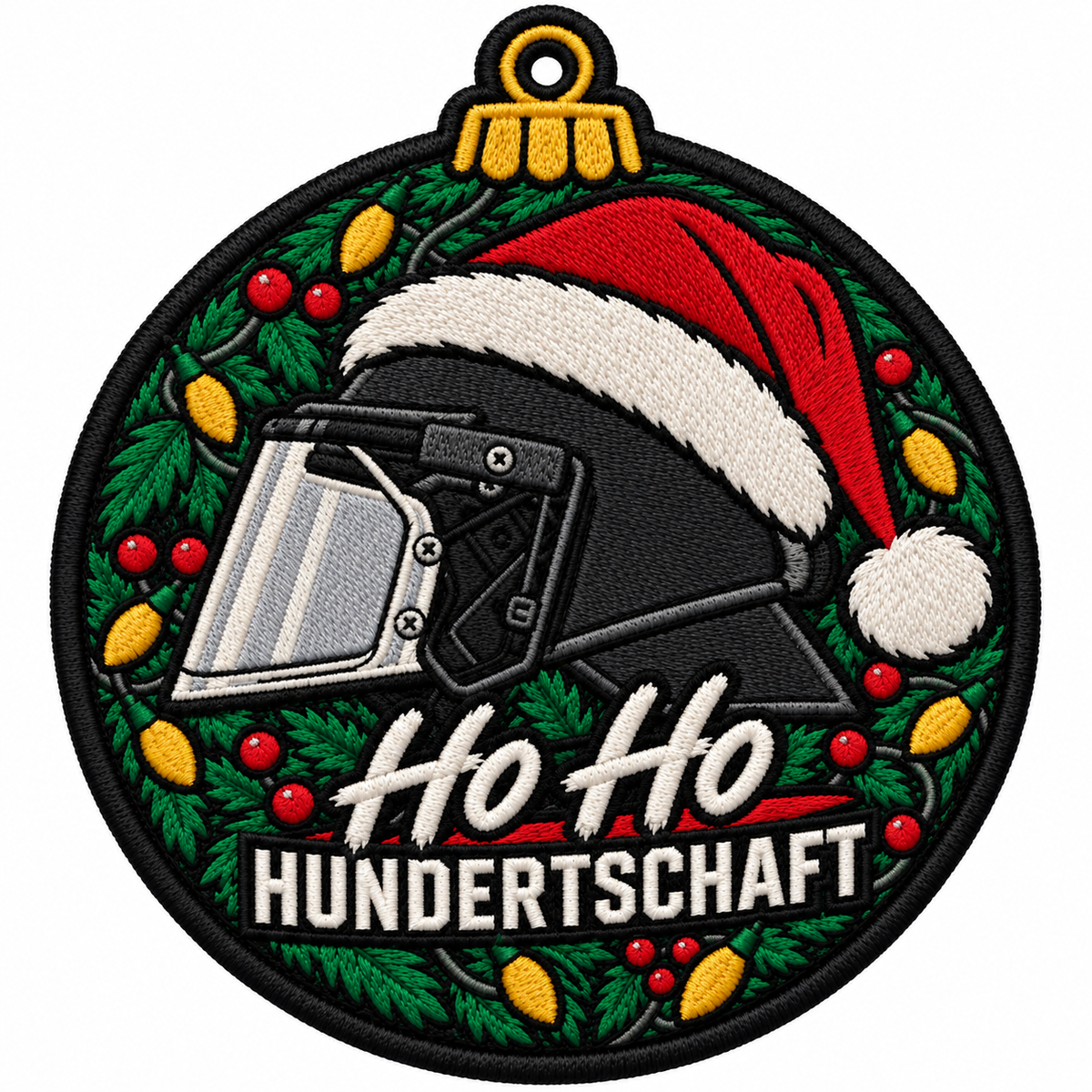 Einsatzhundertschaft Weihnachtskugel Textil Patch