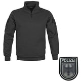 BUNDLE: Mil-Tec Tactical Sweatshirt + Bundespolizei Black OPS Patch