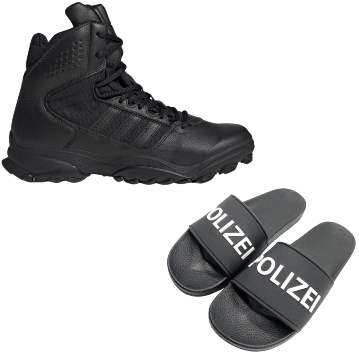 BUNDLE: Adidas Einsatzstiefel GSG9.7.E + Polizei Badelatschen