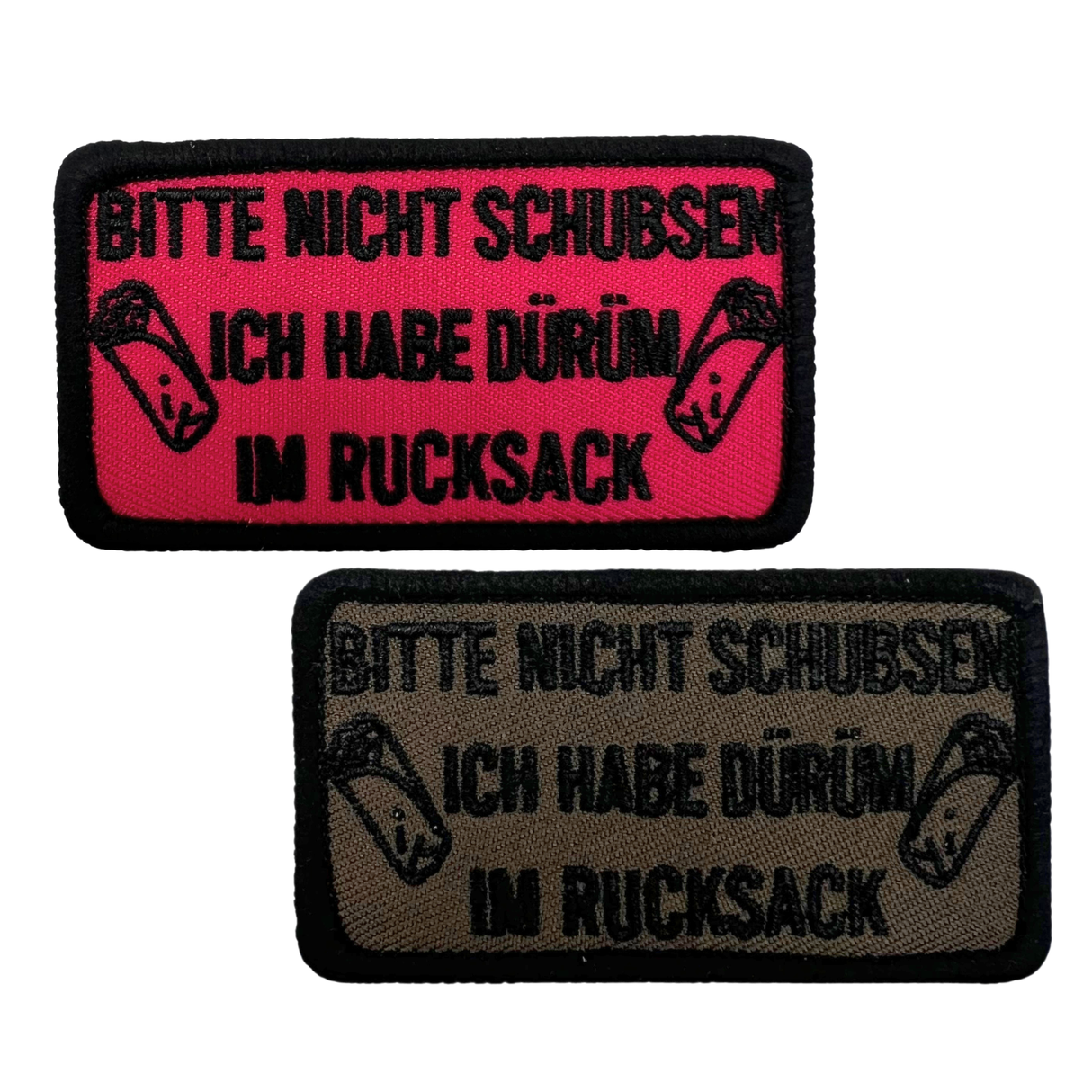 Bitte nicht schubsen Textil Patch