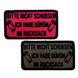Bitte nicht schubsen Textil Patch