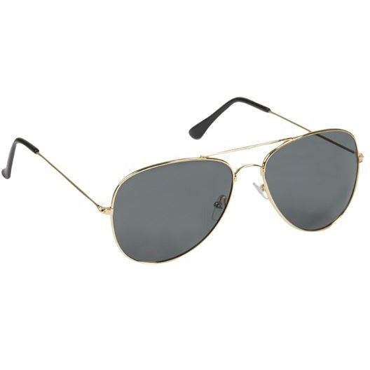 US aviator sunglasses gold with case