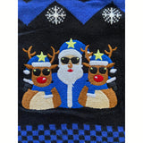 Police Navidad Xmas Sweater mit Patchklettfläche