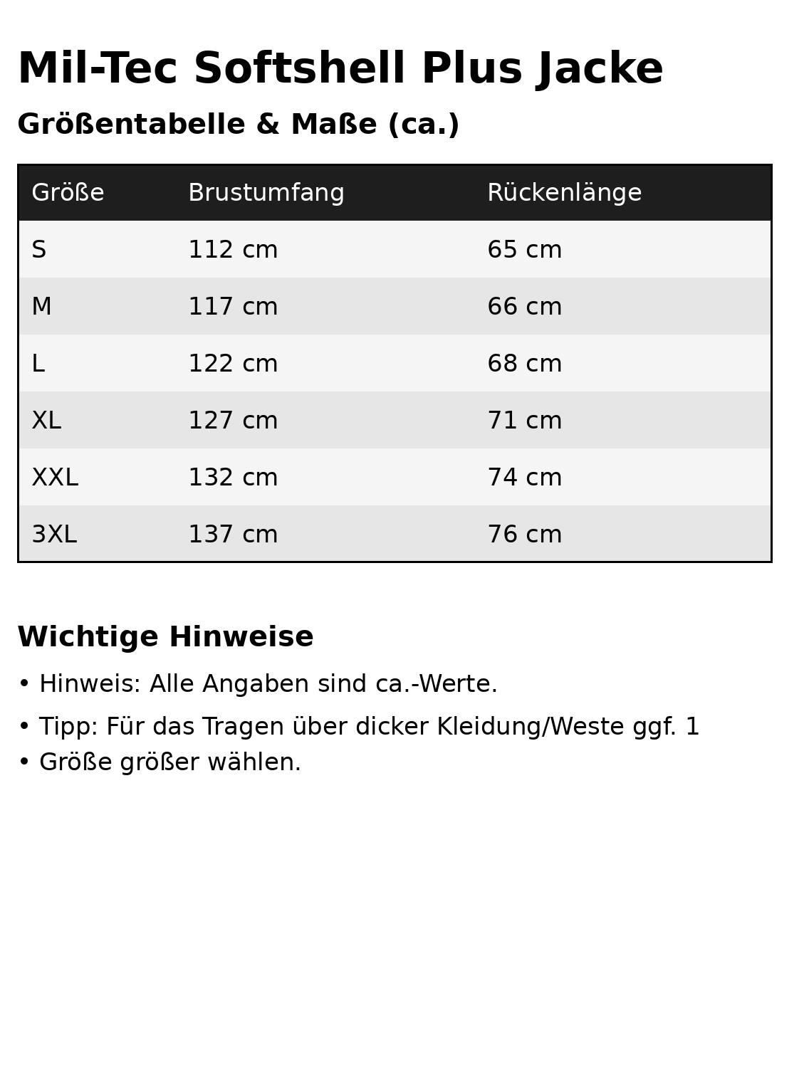 MIL-TEC Softshelljacke PLUS - Schwarz