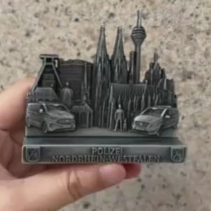 Polizei Bundesländer 3D-Metallskulpturen