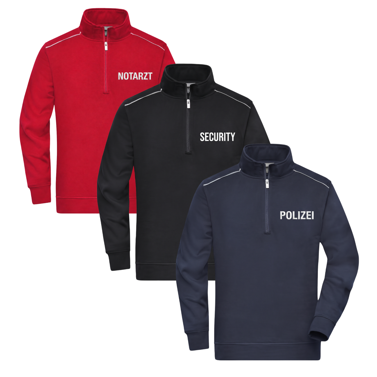 Individualisierbares Einsatz-Sweatshirt Half-Zip