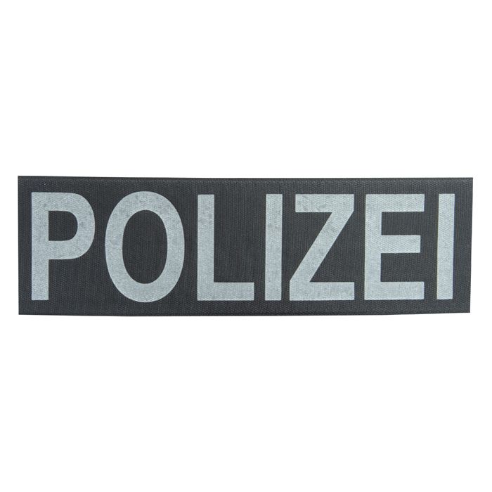 XXL POLICE lettering reflective patch 10 x 33 cm