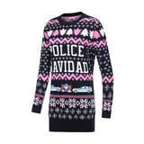 Pink Police Navidad Xmas Pulloverkleid - Polizeimemesshop