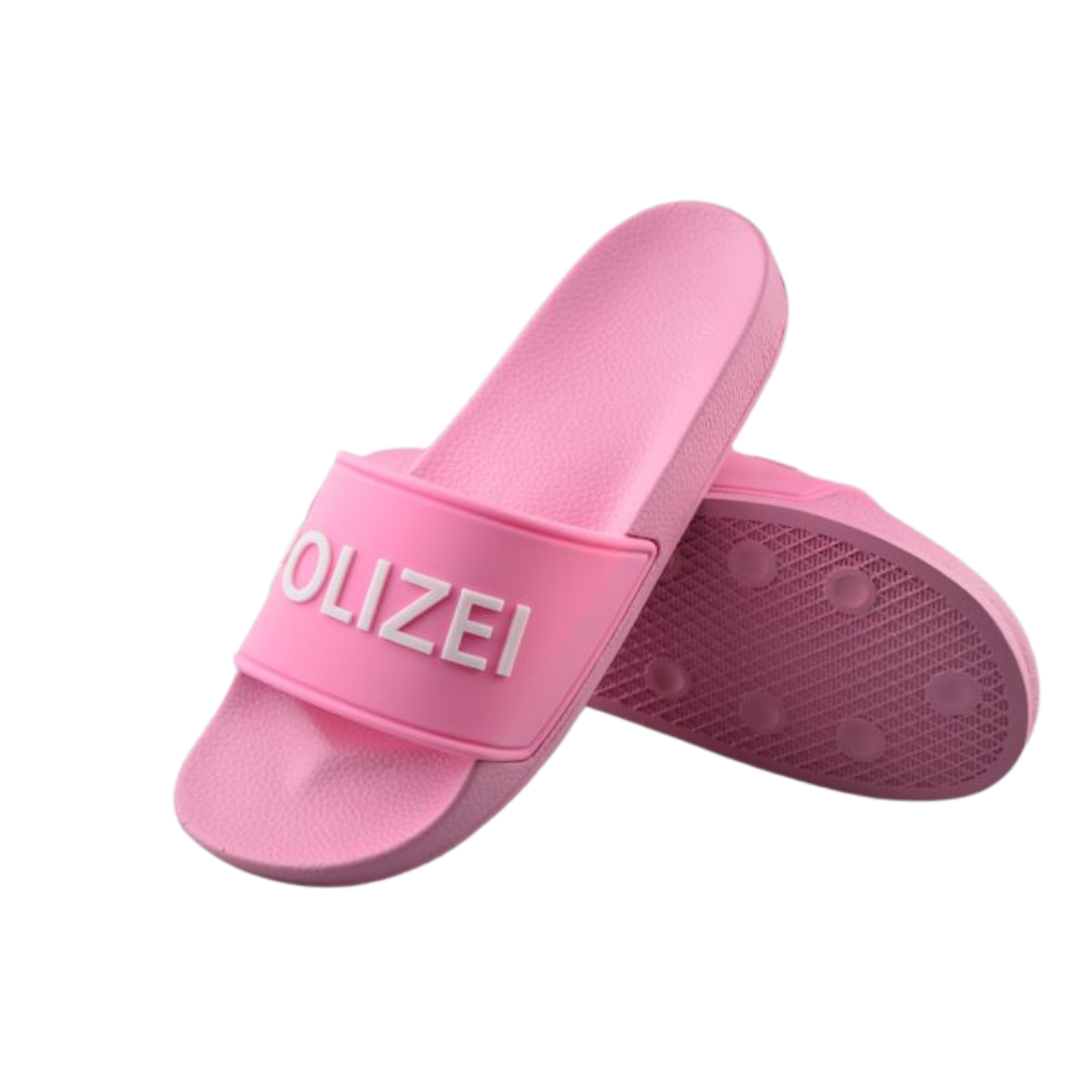 Police slippers pink