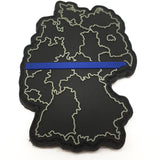 Thin Blue Line Deutschland Rubber Patch - Polizeimemesshop