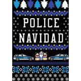 Police Navidad blau 5er Set Weihnachtskarten - Polizeimemesshop