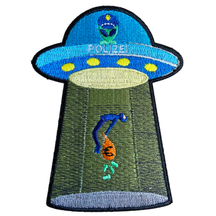 Polizei UFO Textil Patch