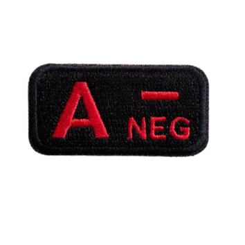 Blood types textile patches