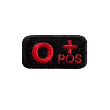 Blood types textile patches
