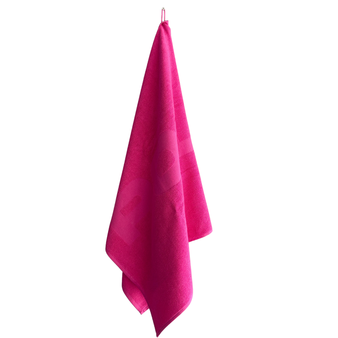 Police shower towel pink