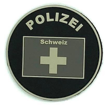 Polizei Schweiz Black Ops Rubber Patch - Polizeimemesshop